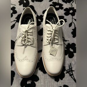 Cole Haan Men's Original Grand Waterproof Golf Shoes Wingtip Optic White